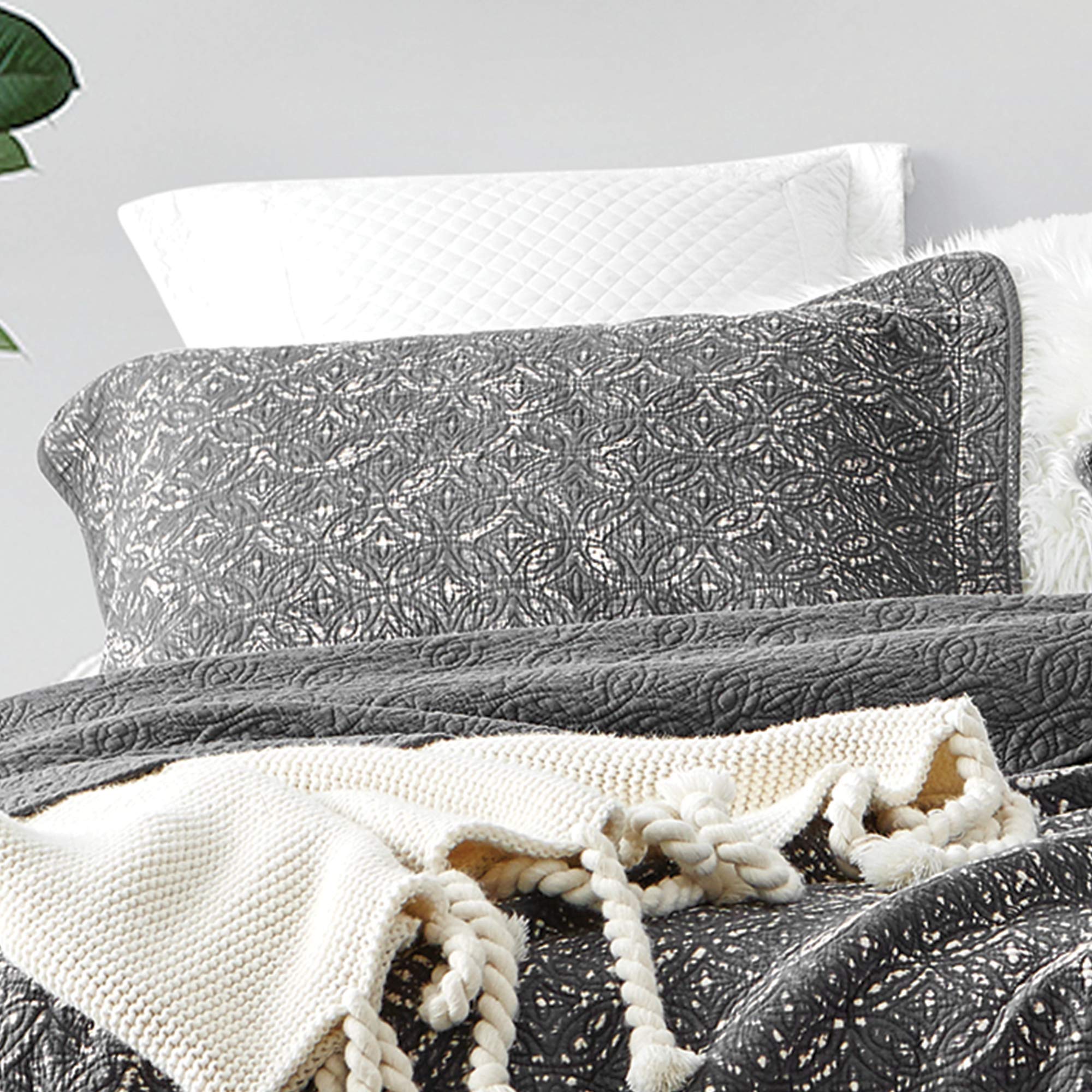 Byourbed Pewter Cotton Standard Sham Pillowcase, 21