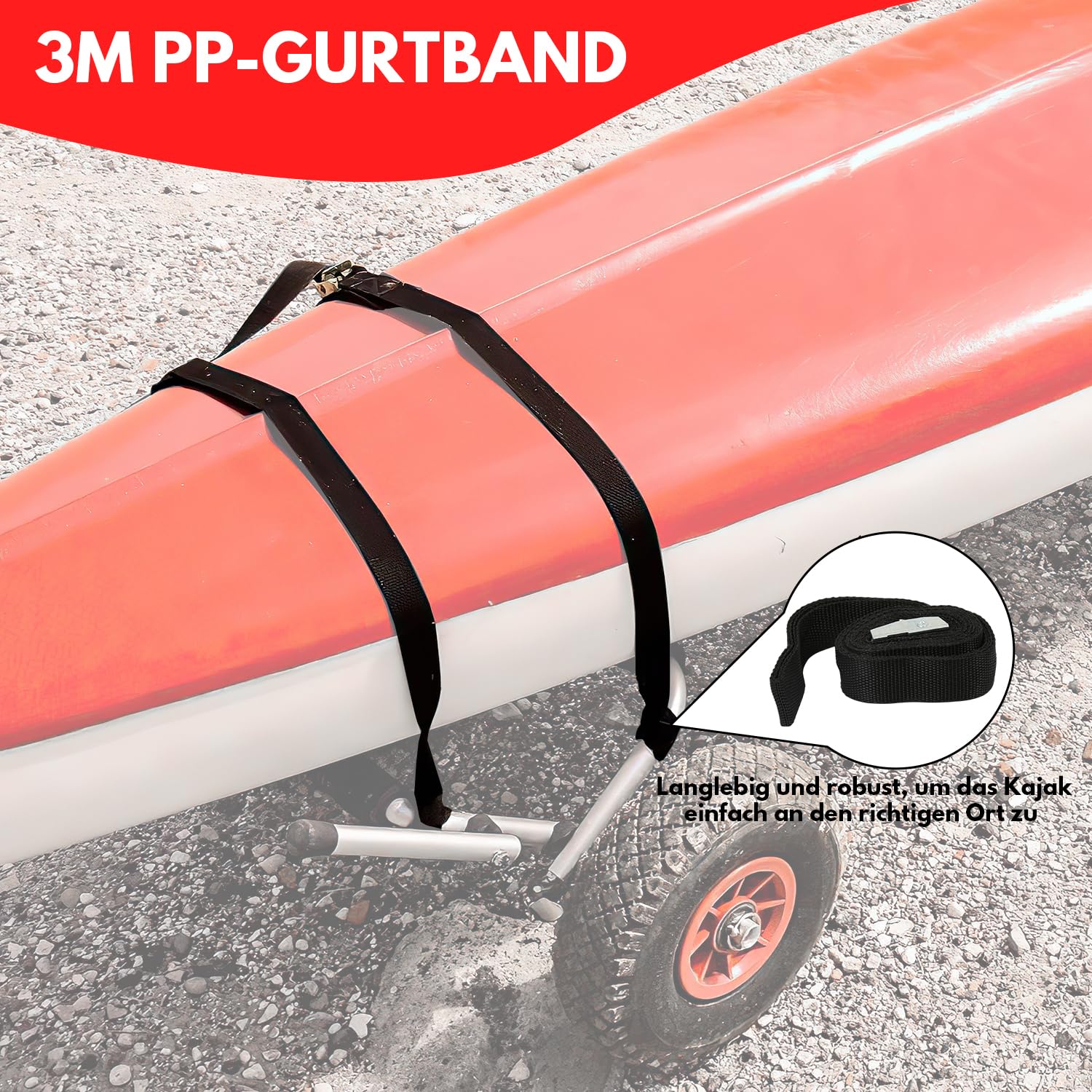 Daromigo Kajakwagen Faltbare Kanuwagen Aluminium Transportwagen SUP Bootstrailer Bootswagen Surfwagen für Kanu Surfboard Faltboot bis 80 kg Anhänger für Boote