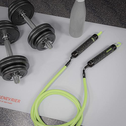 Miniatura 7 de Juego de cuerdas de saltar con peso de nivel 2 (1 libra, 2 libras) HIIT - Para fitness, ejercicio, boxeo y entrenamiento de fuerza - Cuerdas pesadas