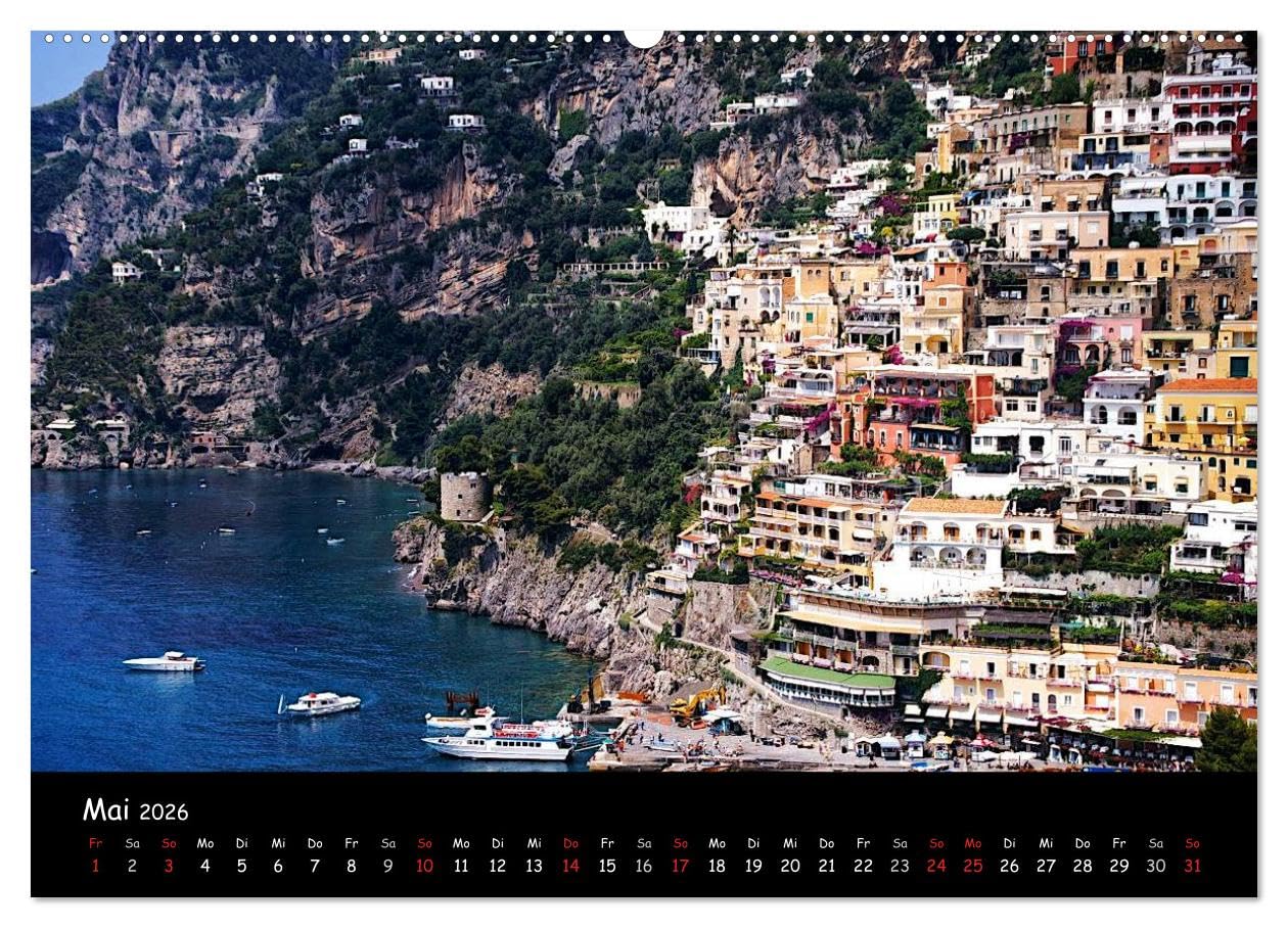Amalfiküste 2026 (Wandkalender 2026 DIN A2 quer), CALVENDO Monatskalender: Amalfi, Sorrent, Positano - Italien von der schönsten Seite (CALVENDO Orte)