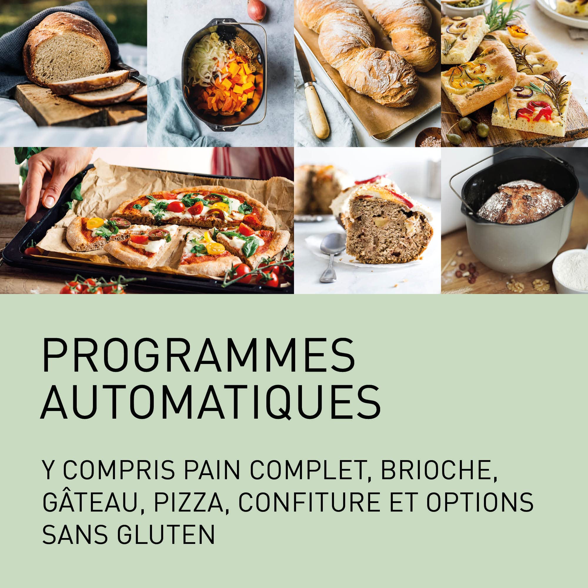 Panasonic Machine à pain Croustina SD-ZP2000WXE, 18 Programmes, 7 Pains Croustillants, Sans Gluten, 2 Tailles L,M