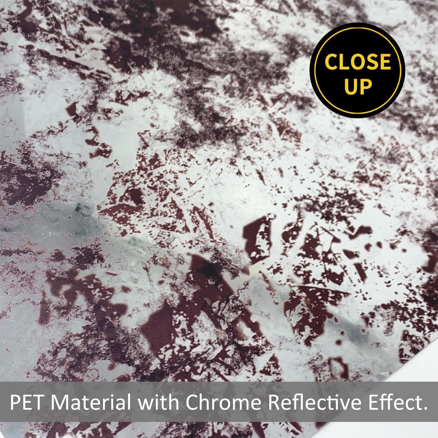 LiveInUrban Vintage Foxed Ancient Rust Antique Chrome Reflective Style Wallpaper, Grunge Peel and Stick Contact Paper for Wall Furniture Vanity Dresser Home Decor, 15.35x39.37