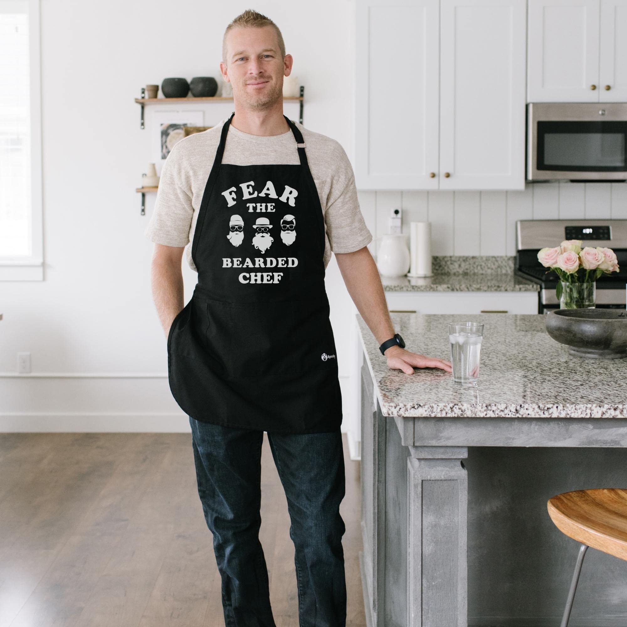 ApronMen Fear The Bearded Chef - Delantal para barbacoa