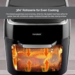 Innoteck 12.7QT Digital Air Fryer Oven - One Touch Controls - Air Fry, Roast, Dehydrate, Bake, Reheat - 8 Functions - Oil Less - Rotisserie - Removable Dishwasher Safe Parts 12L