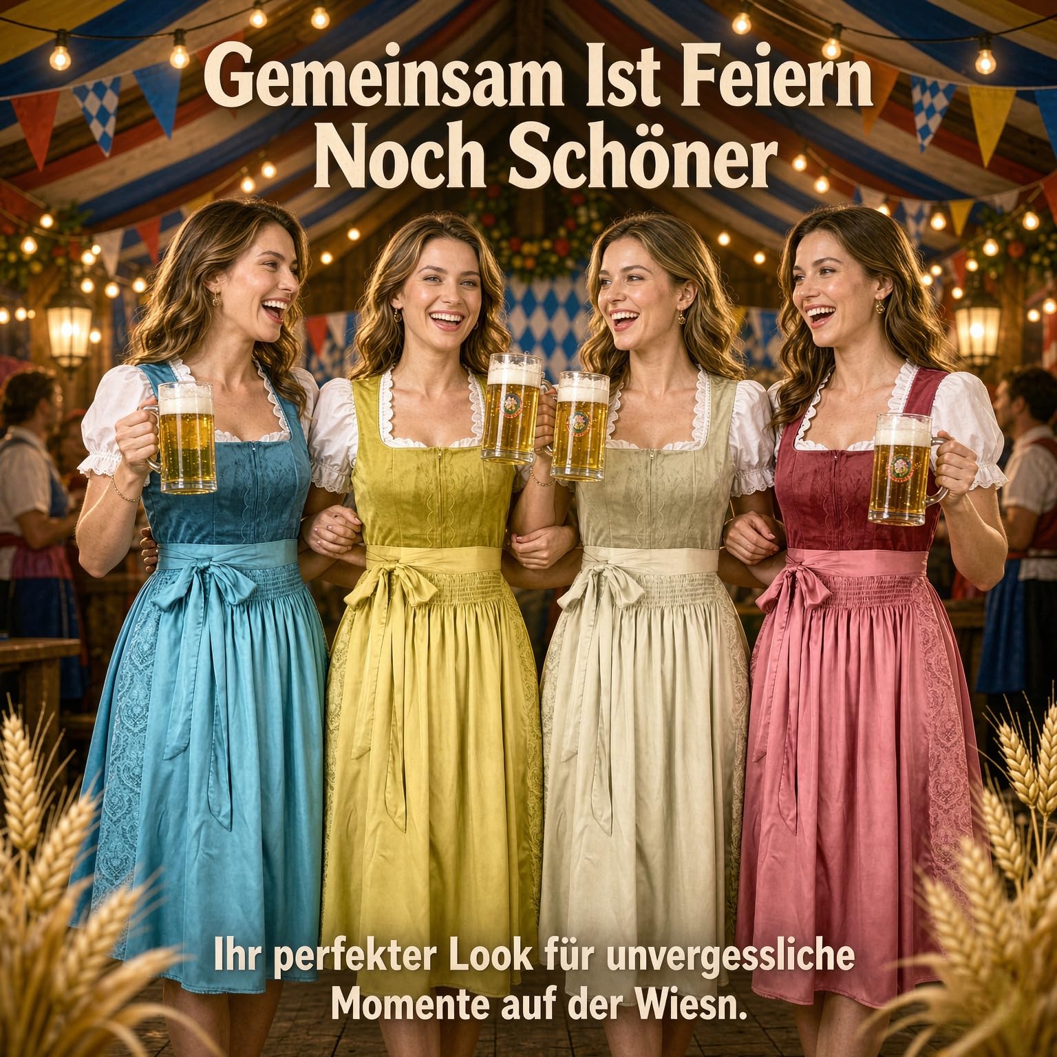 Generisch Dirndl Lang Damen Dirndlkleid Dirndlschürze Wiesn Outfit Rot Komplettset Grosse Grössen Midi Kleid Samt Mini 'Dirndl Trachten 46 Große Größen Modern