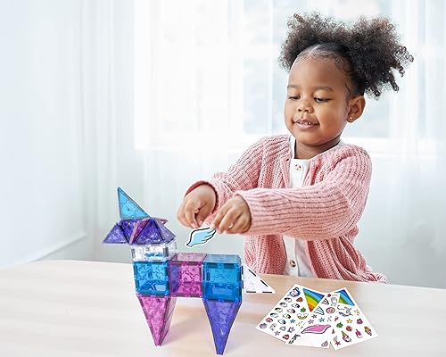 Miniatura 6 de Tytan Tiles Ultimate Unicorn - Juego de construcción de azulejos magnéticos, adorable juguete STEM para niños, juego creativo, reconocimiento de