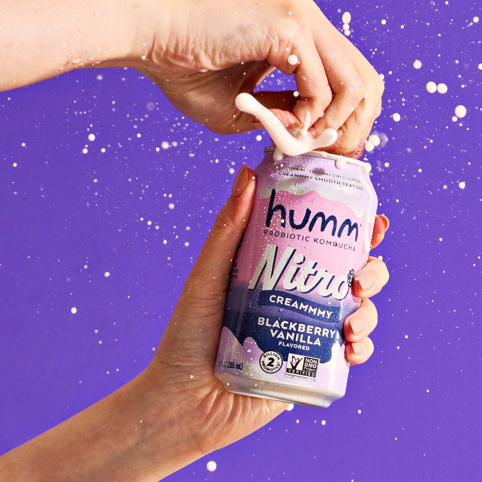 Amazon.com: Humm Nitro Kombucha Blackberry Vanilla, Creamy Smooth