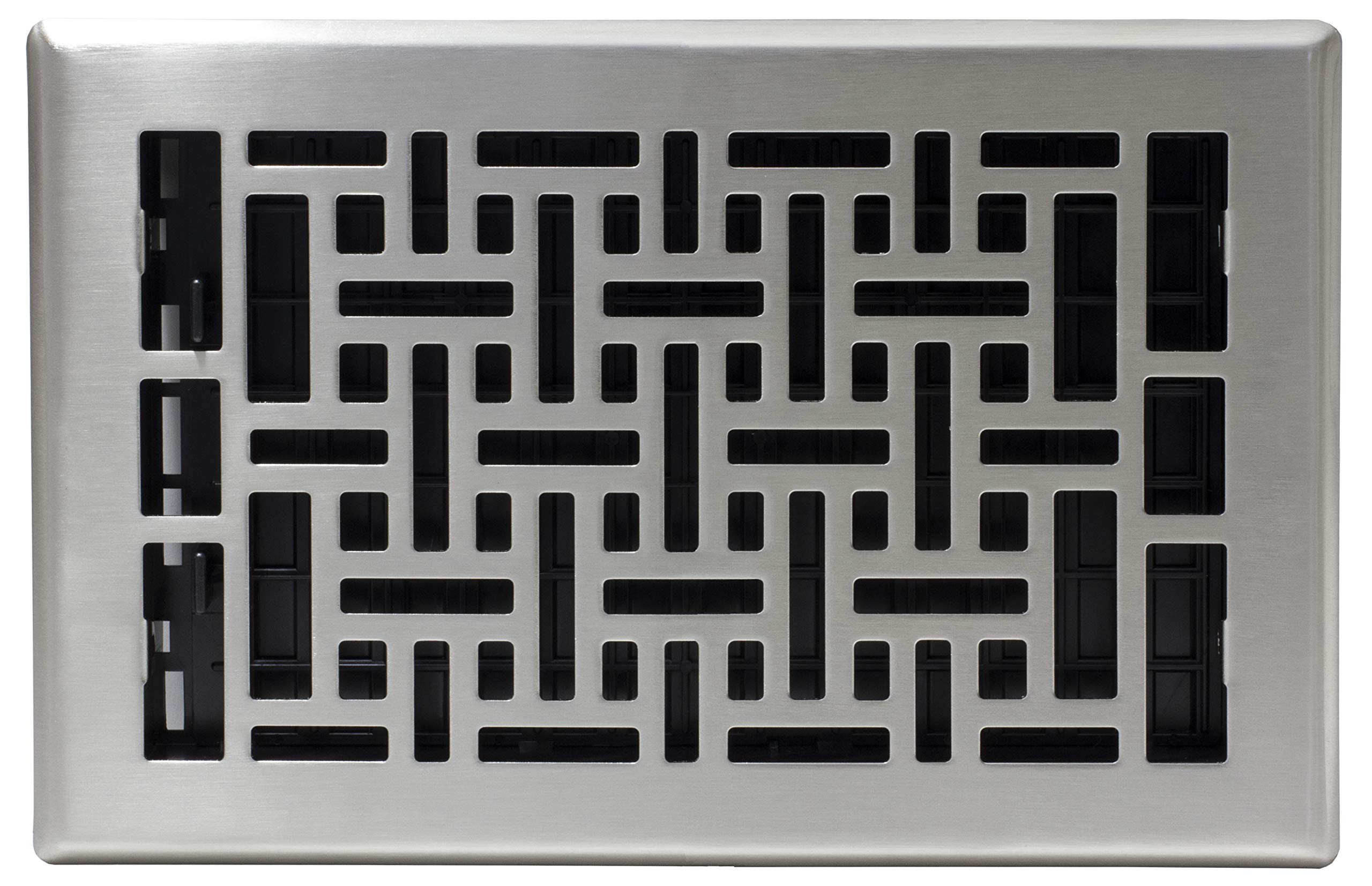Decor Grates AJH610-NKL Oriental Floor Register, 6-Inch by 10-Inch, Nickel, Brushed Nickel Finish, 6x10 - Image 2