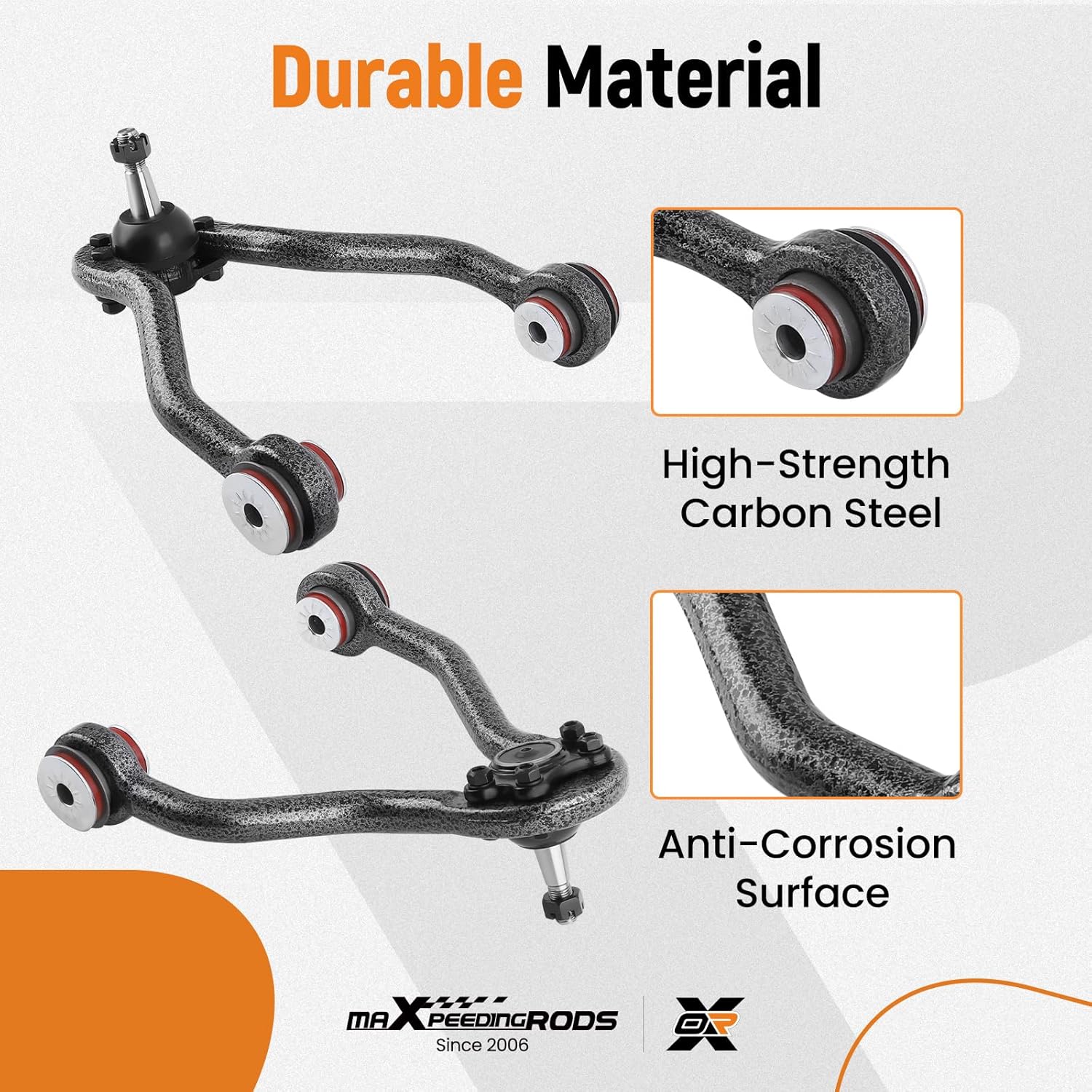 maXpeedingrods 15Pc Front Upper Control Arm w/Poly Bushing for Chevy Tahoe GMC Yukon K1500 K2500 Cadillac Escalade 1999-2000, Suspension Kit Sway Bar Link Lower Ball Joint Pitman Idler Arm Tie Rod End