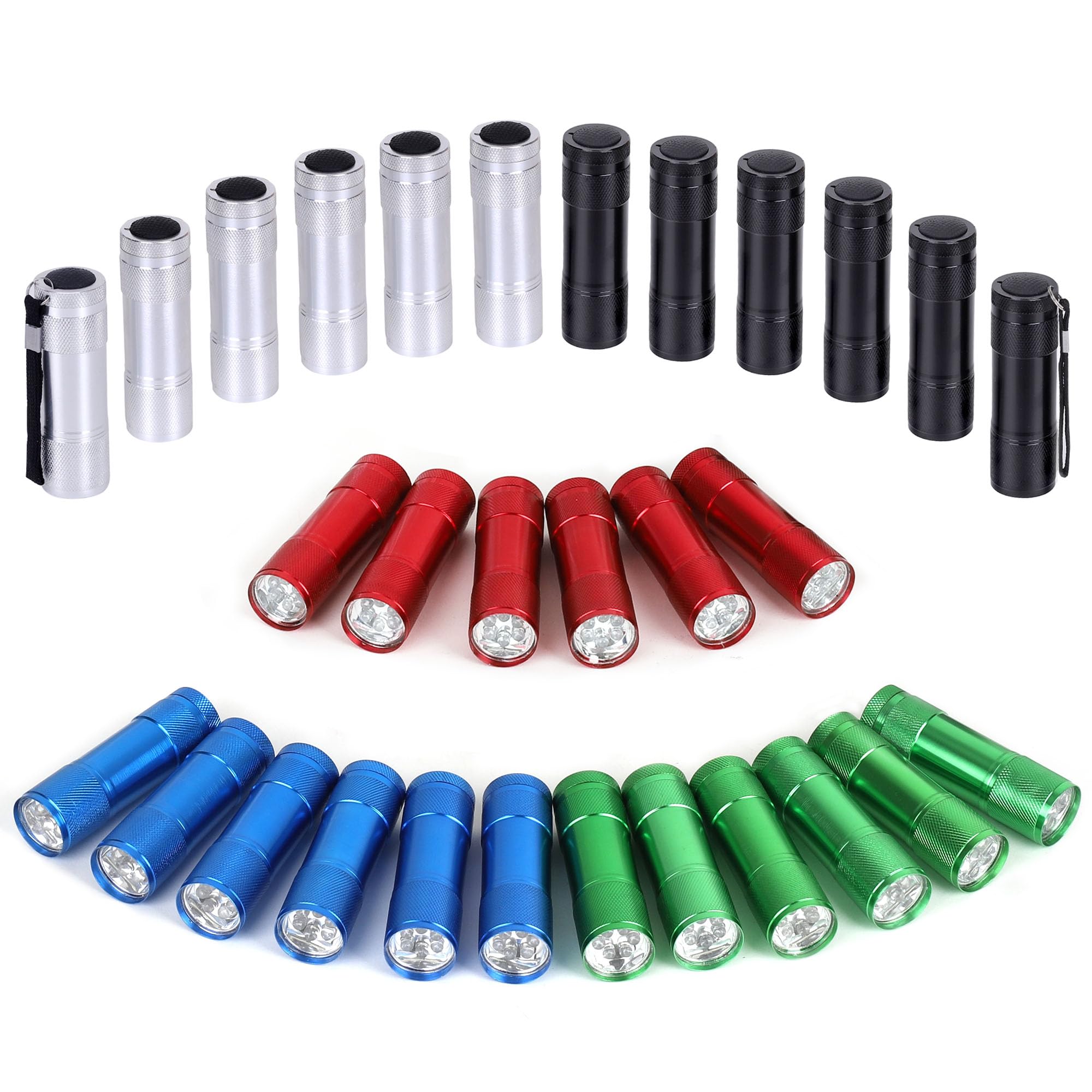 FASTPRO 30-Pack Flashlights Set, Aluminum 6-LED Flashlights