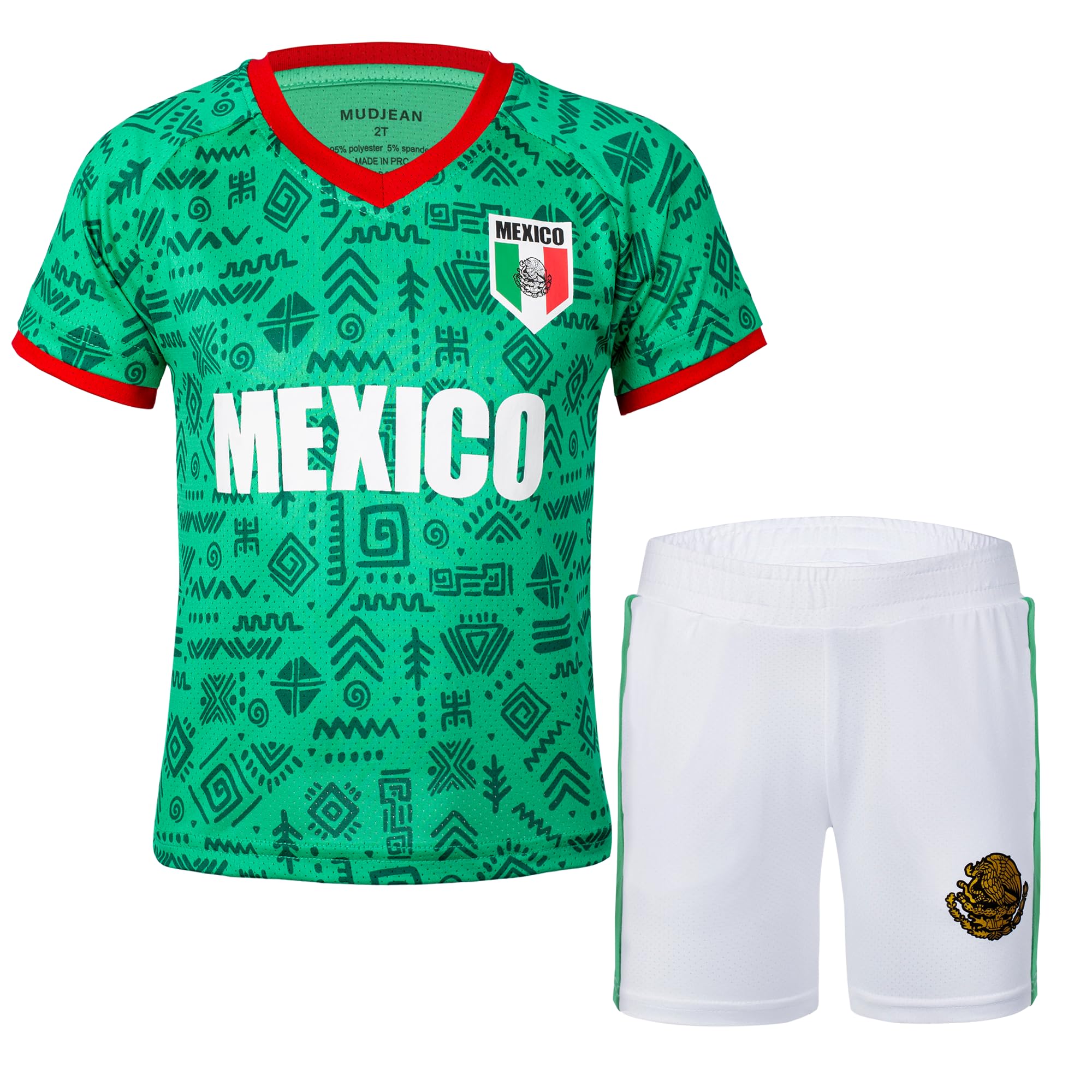 Unisex Kids Soccer Jersey and Shorts Kit 2-Piece Set Boys Girls Football Outfits for Little Athlete 2-14 Years