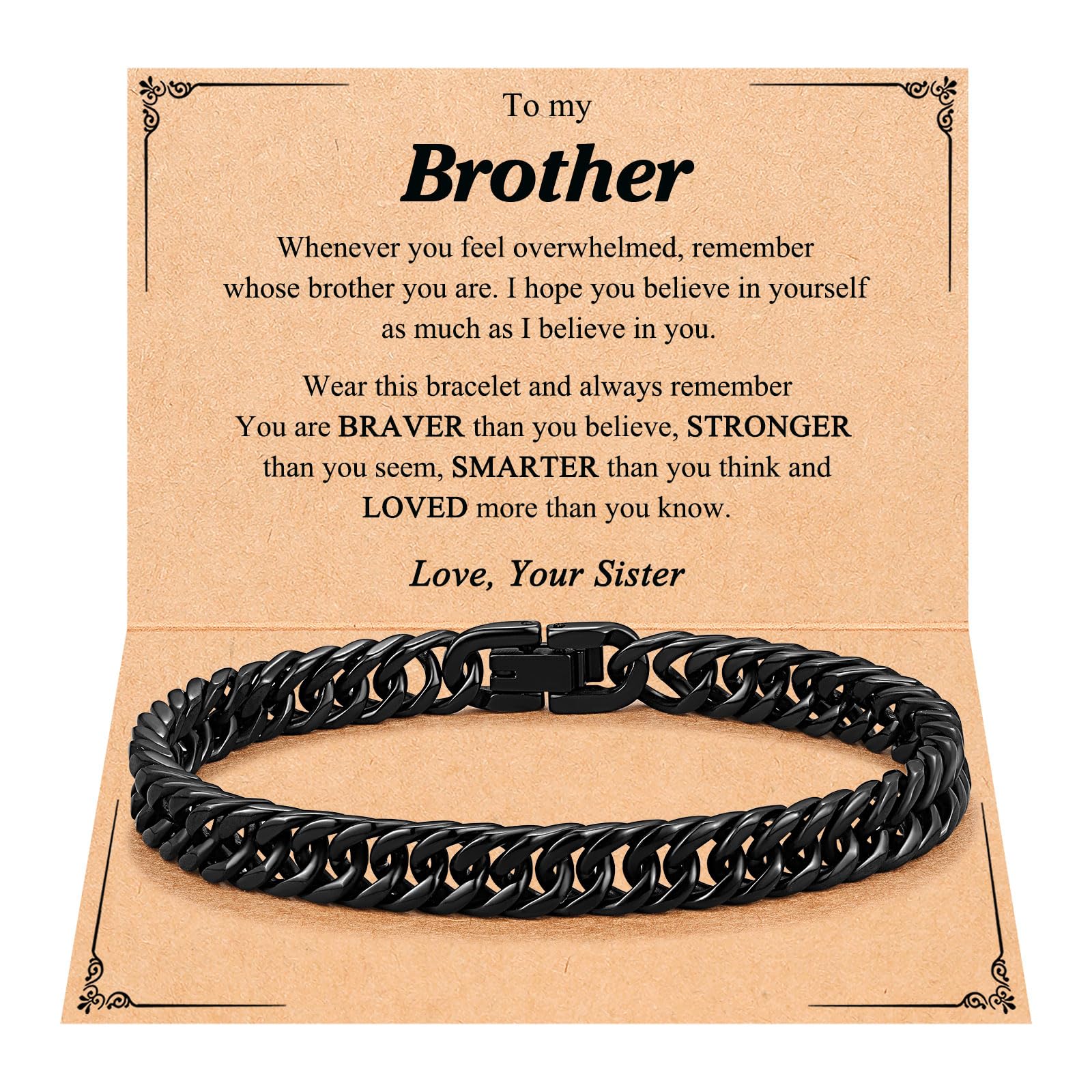 D Dongjiangjin GiftStainless Steel Cuban Link Chain Bracelets for Men Boys Birthday Valentines Christmas Gifts