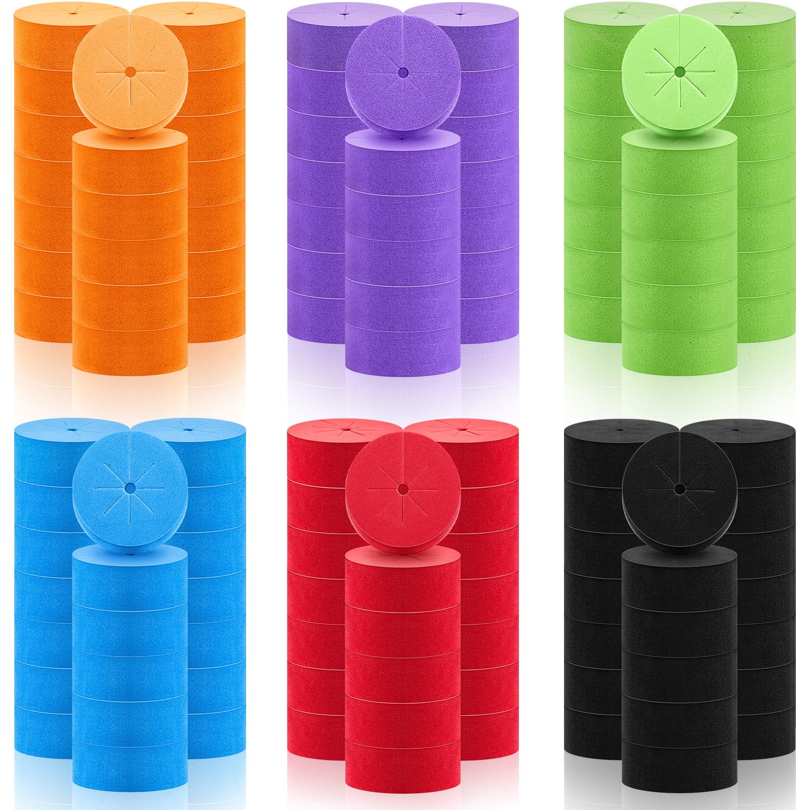 120 Pcs 2 Inch Clone Collars Neoprene Inserts Hydroponic Cloner, Multicolor