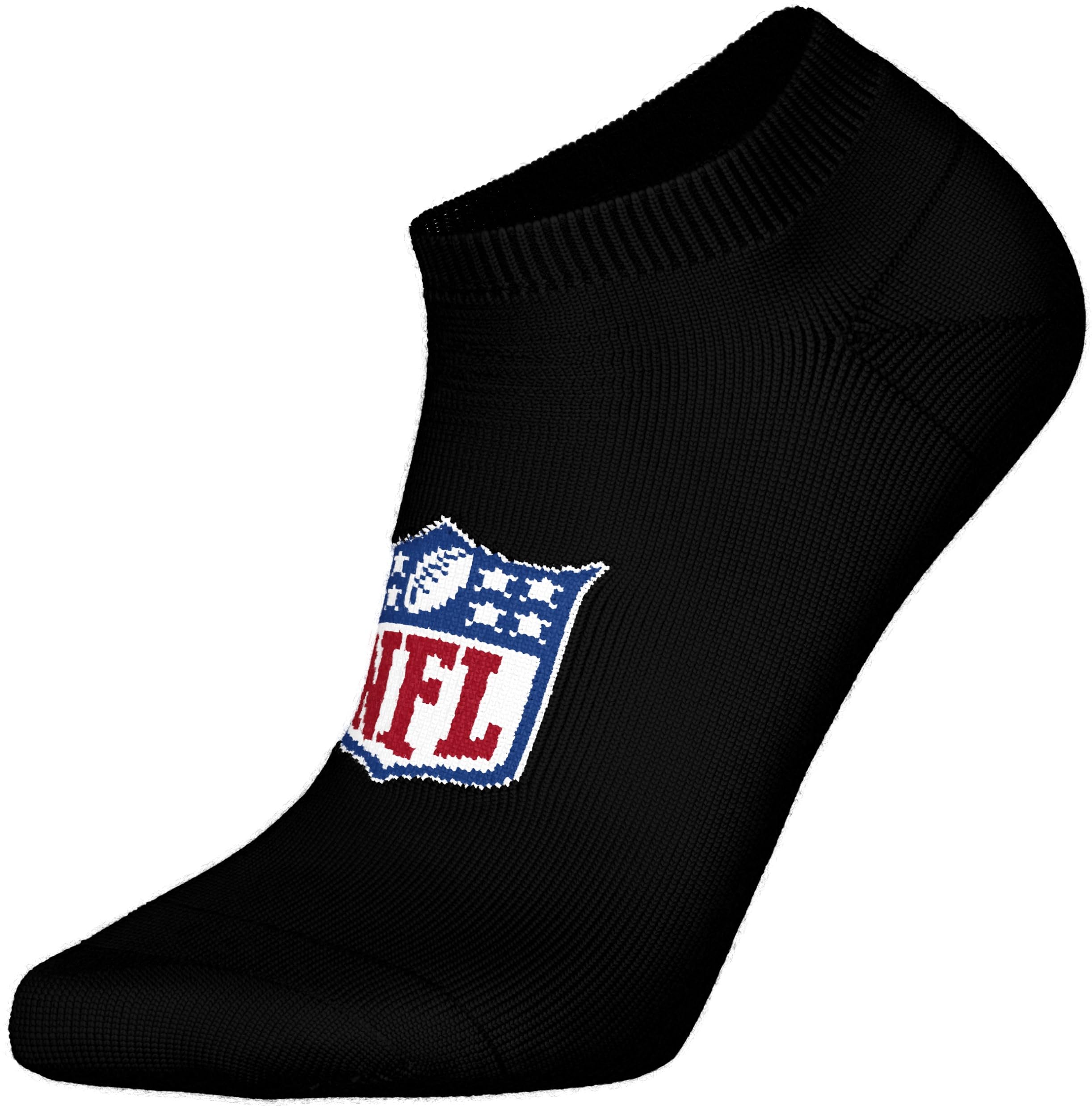 NFL SHIELD 6pk Sneaker Socks - MGR/WHT/BLK - 39/42