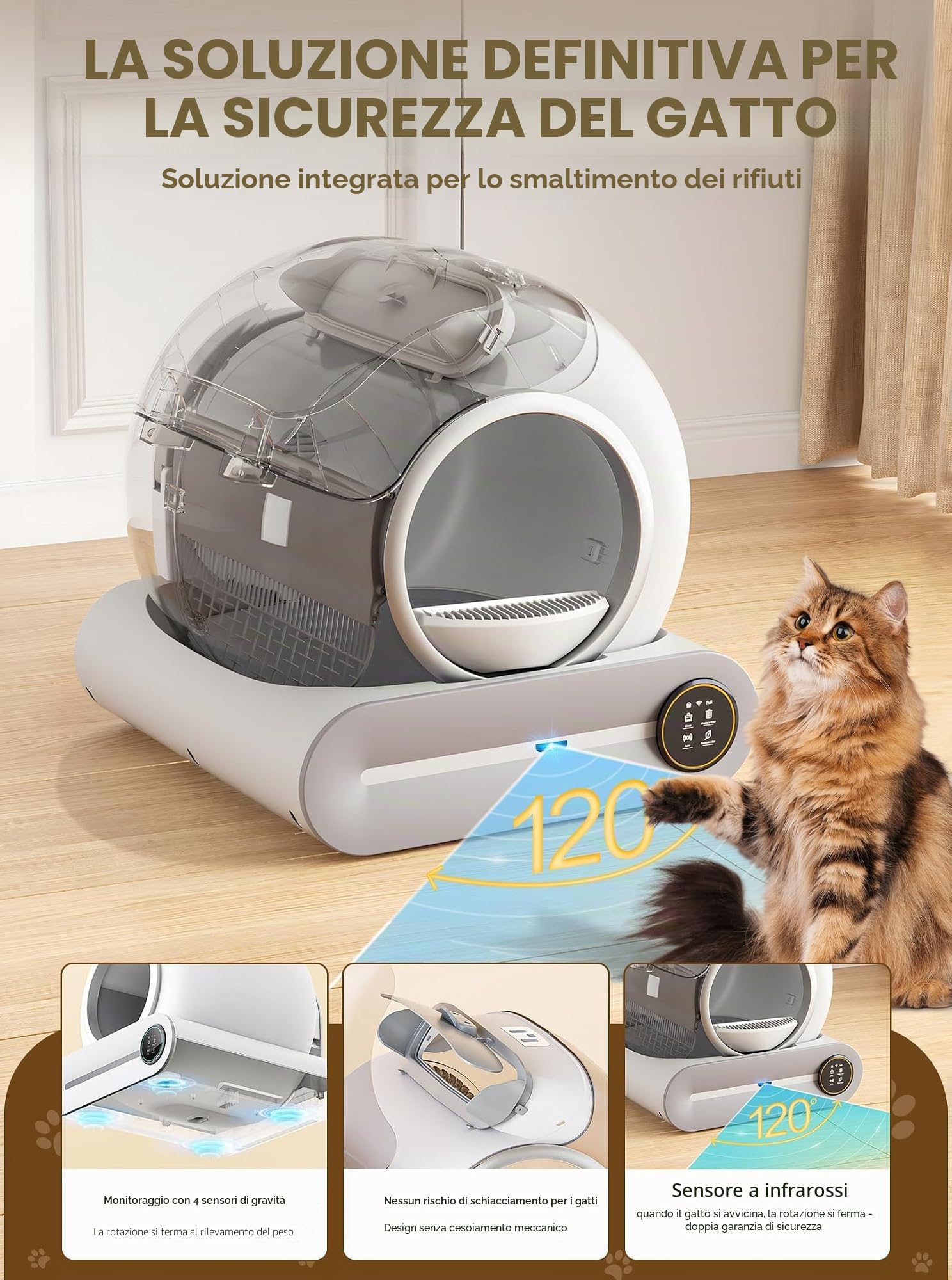 DuckSky Per lettiera autopulente per gatti (bianco)