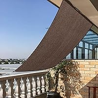 Vista 5 de Toldo rectangular de 15 x 19 pies, pantalla de tela de refugio con 95% de bloqueo UV, para patio al aire libre, de grado comercial resistente