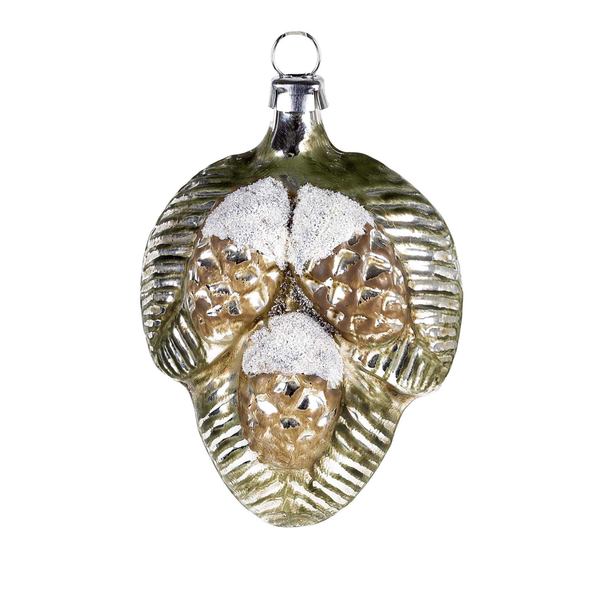 MAROLIN Glass Ornament Spruce with Cones