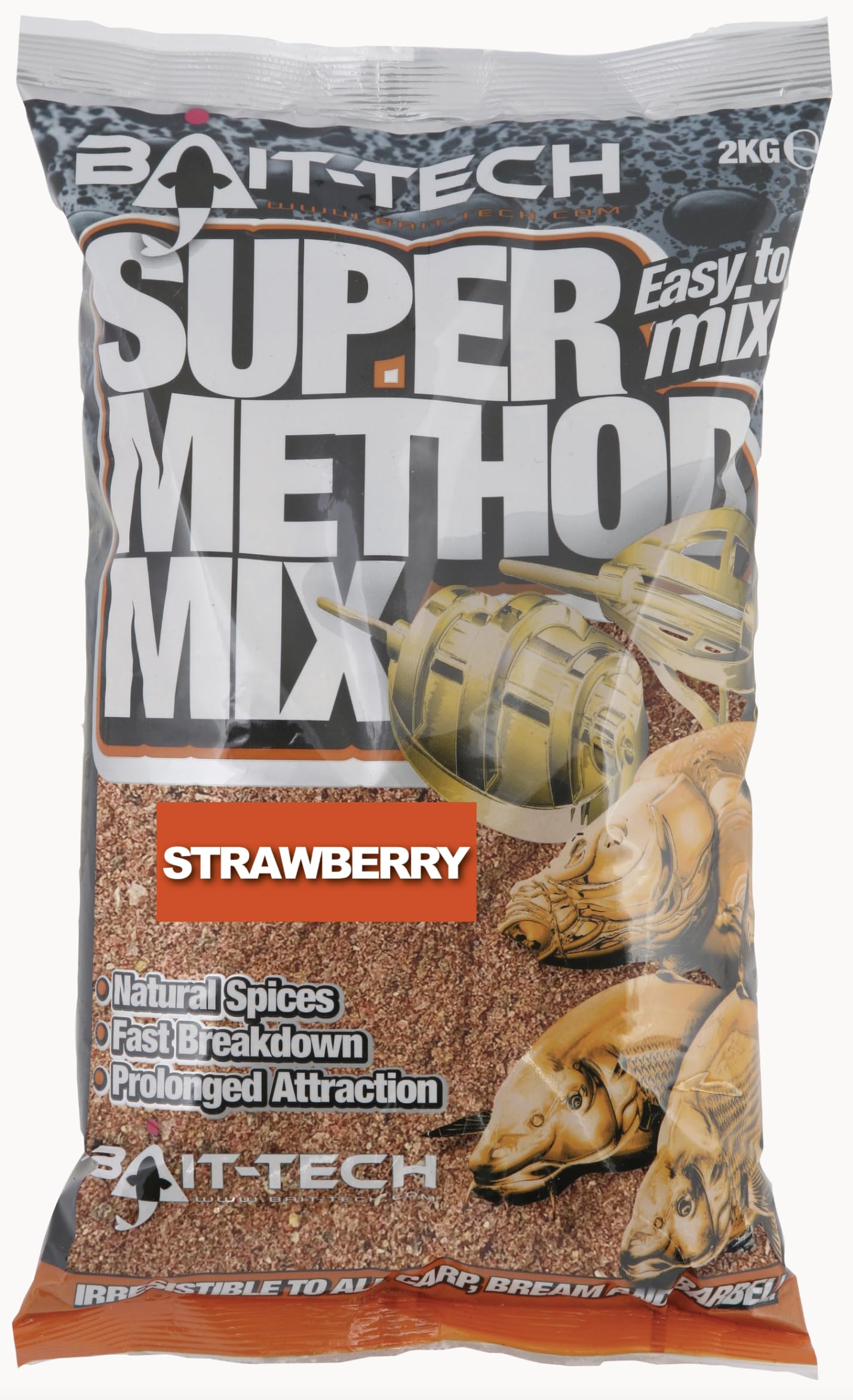 Bait-Tech Super Method Mix Strawberry 2kg Fishing Bait