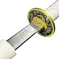 Vista 13 de Bishamon 42 1/2" Samurai Sword Carbon Blade Dragon Scabbard Comes with a Wooden Stand