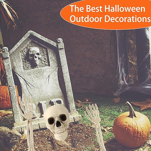 Miniatura 2 de Estacas de esqueleto de decoración de Halloween, 3 piezas de tamaño real, estacas de esqueleto rompedores de tierra para decoración de Halloween,