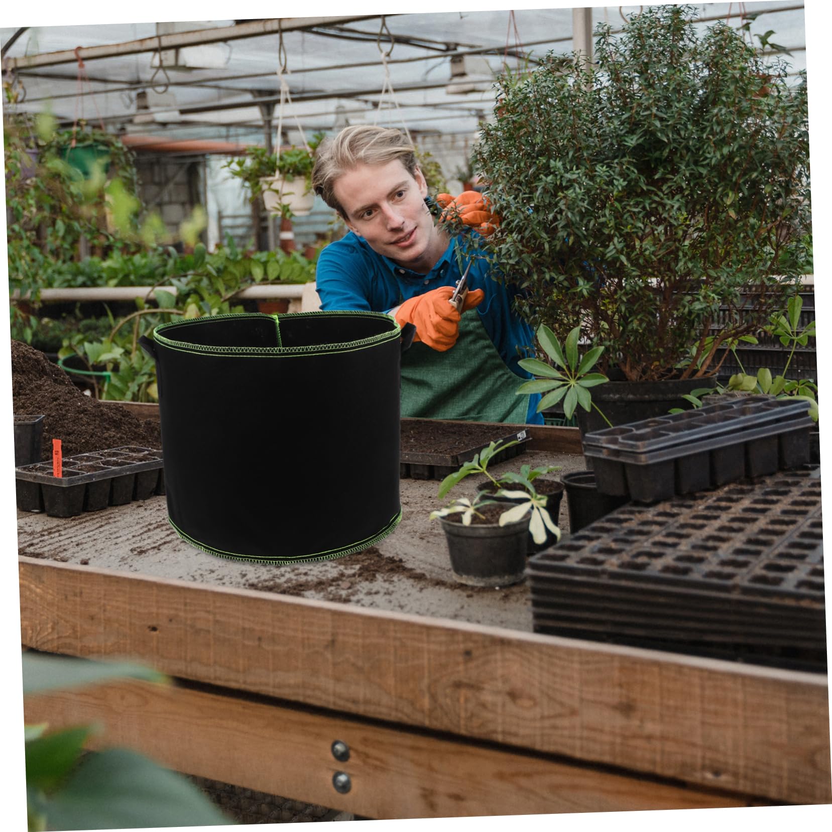 Hemobllo 5pièces Sacs De Culture pour Plantes Sacs De Plantation Tissu Non Tissé Épais pour Pommes De Terre Et Légumes