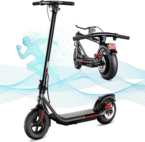 Miniatura 9 de TST - Patinete eléctrico con asiento para adulto, rango de 20 millas y potencia de 16 millas por hora con motor de pico de 450 W, neumático de 12