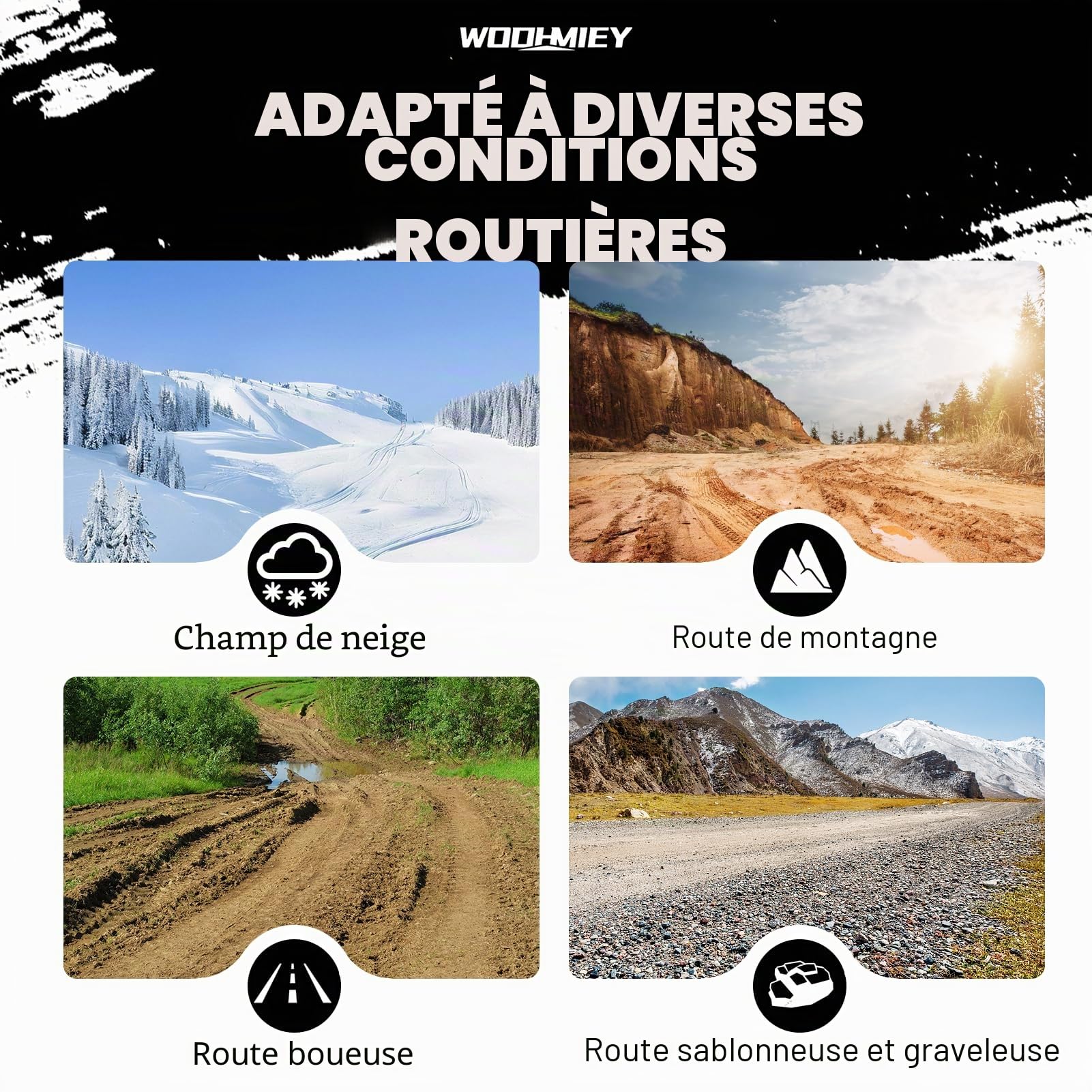 Protège-mains universel pour moto, réglable, en alliage d'aluminium et plastique PP, résistant aux chocs, protège de la pluie, de la poussière et de la boue, poignée argentée