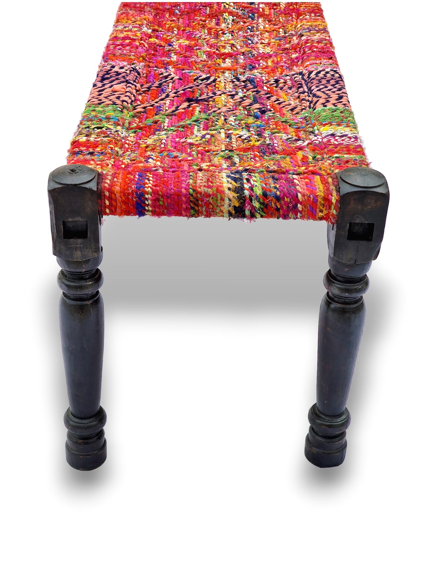 IMPREXIS STORE Handwoven Wooden Bench use of dhaba/Tea stall/Outdoor 2