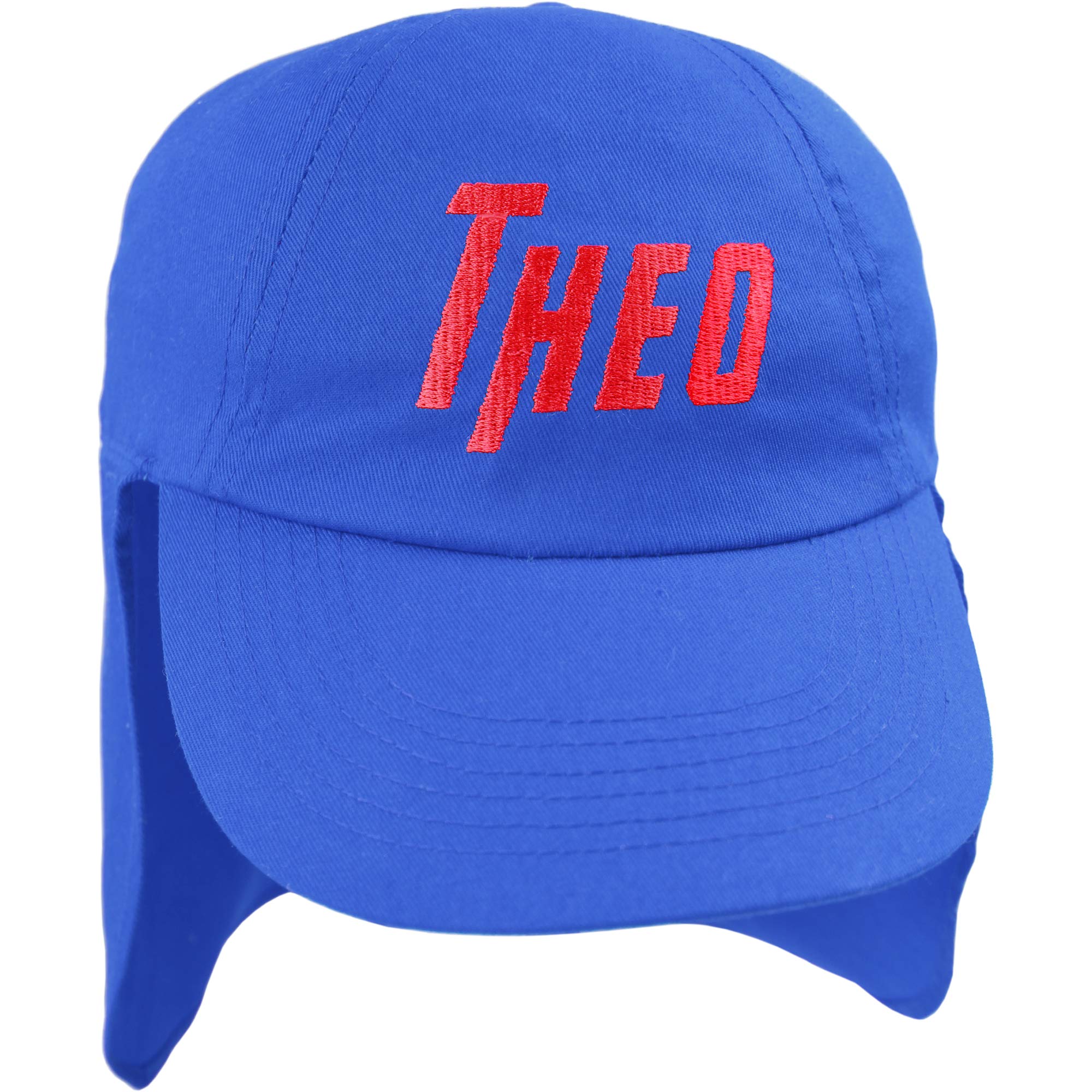 Teddyts Blue And Red Personalised Junior Superhero Legionnaires Sun Hat (Blue And Red)