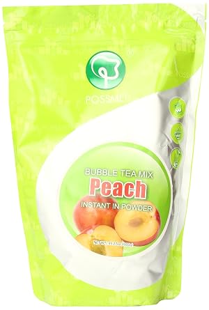 Possmei Bubble Tea Mix Instant Powder, Peach, 2.2 Pound