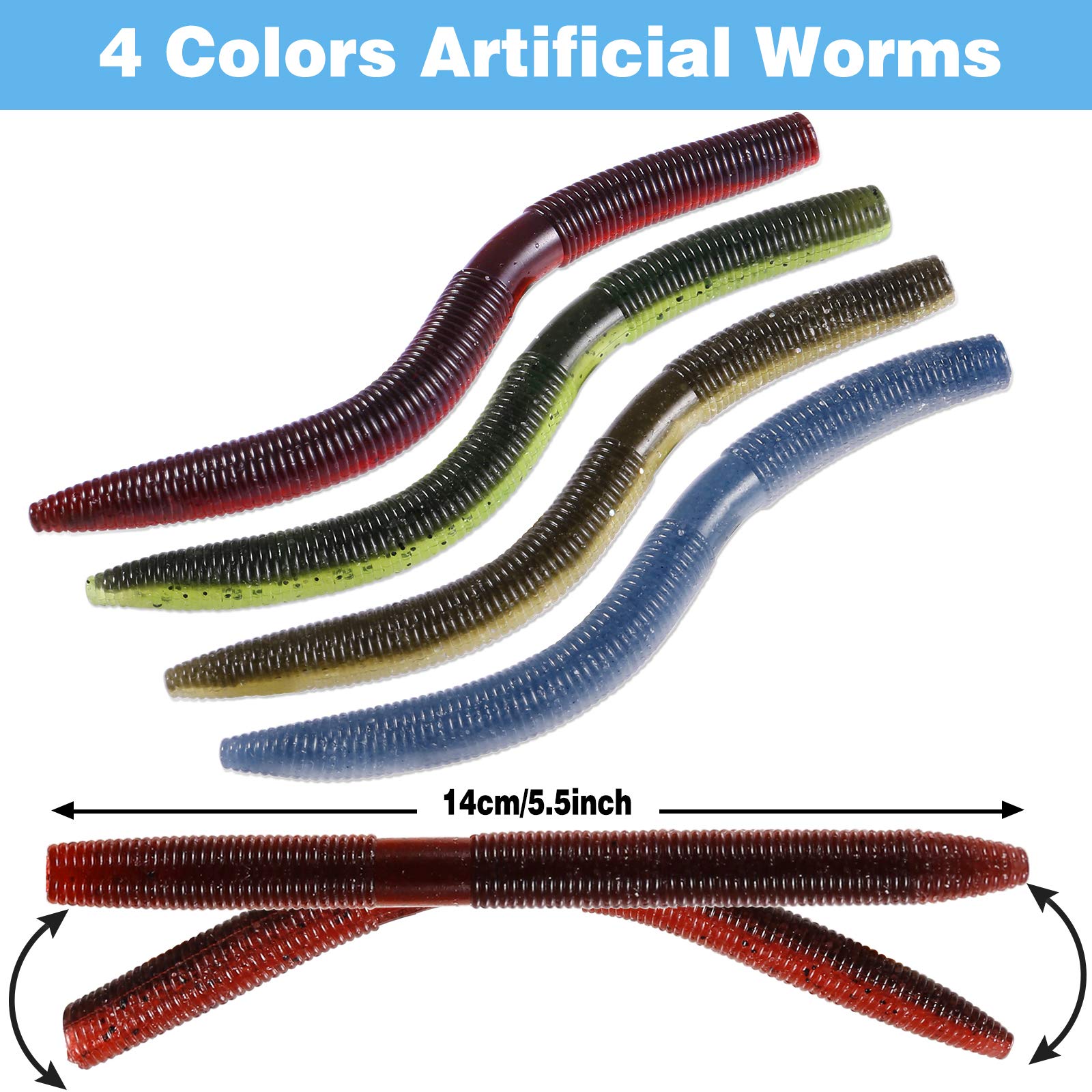 fish blinkie worm lure PLUSINNO 5.5