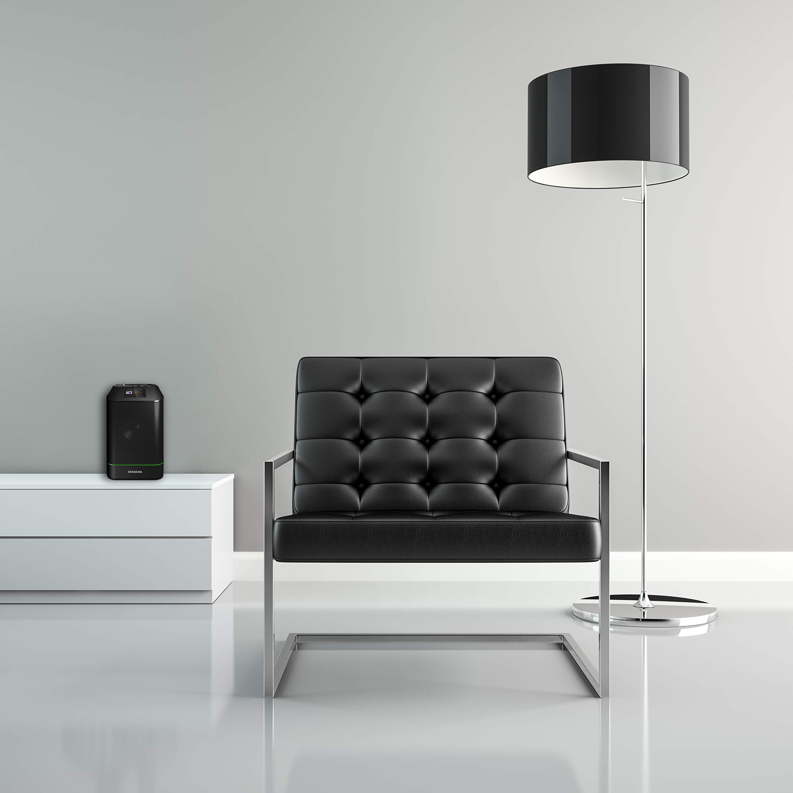 Sangean WFS58 DAB+ radio | UKW | głośnik WiFi i Bluetooth | przenośne radio internetowe z NFC | Wifi | czarne