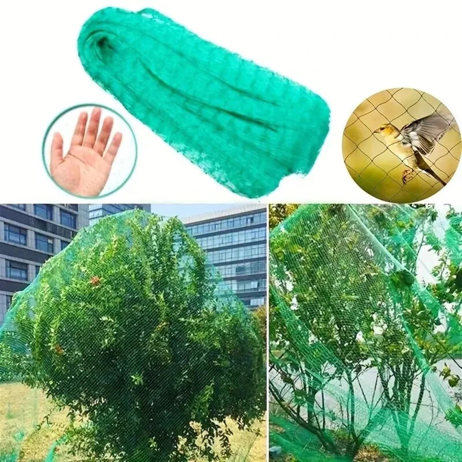Filet Arbre fruitier Filet de Jardin en Maille tissée Verte, Protection des Plantes, Fruits, Fleurs, Arbres, clôture Extensible, Filet Durable(4x8m)