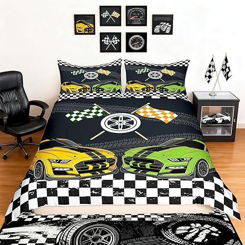 Miniatura 51 de Funda de edredón de sóftbol tamaño Queen para niños y niñas, juego de ropa de cama de color amarillo degradado, funda de edredón para juegos Camping