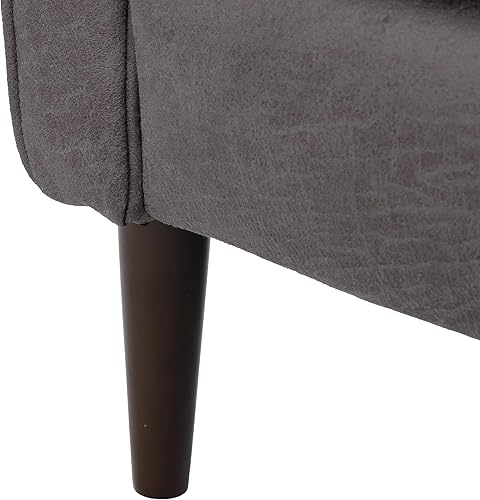 Miniatura 41 de GDFStudio Macedonia - Sillón reclinable de tela con respaldo copetudo, moderno Gris,azul (Muted Blue),Verde apagado/Espresso oscuro,Morado