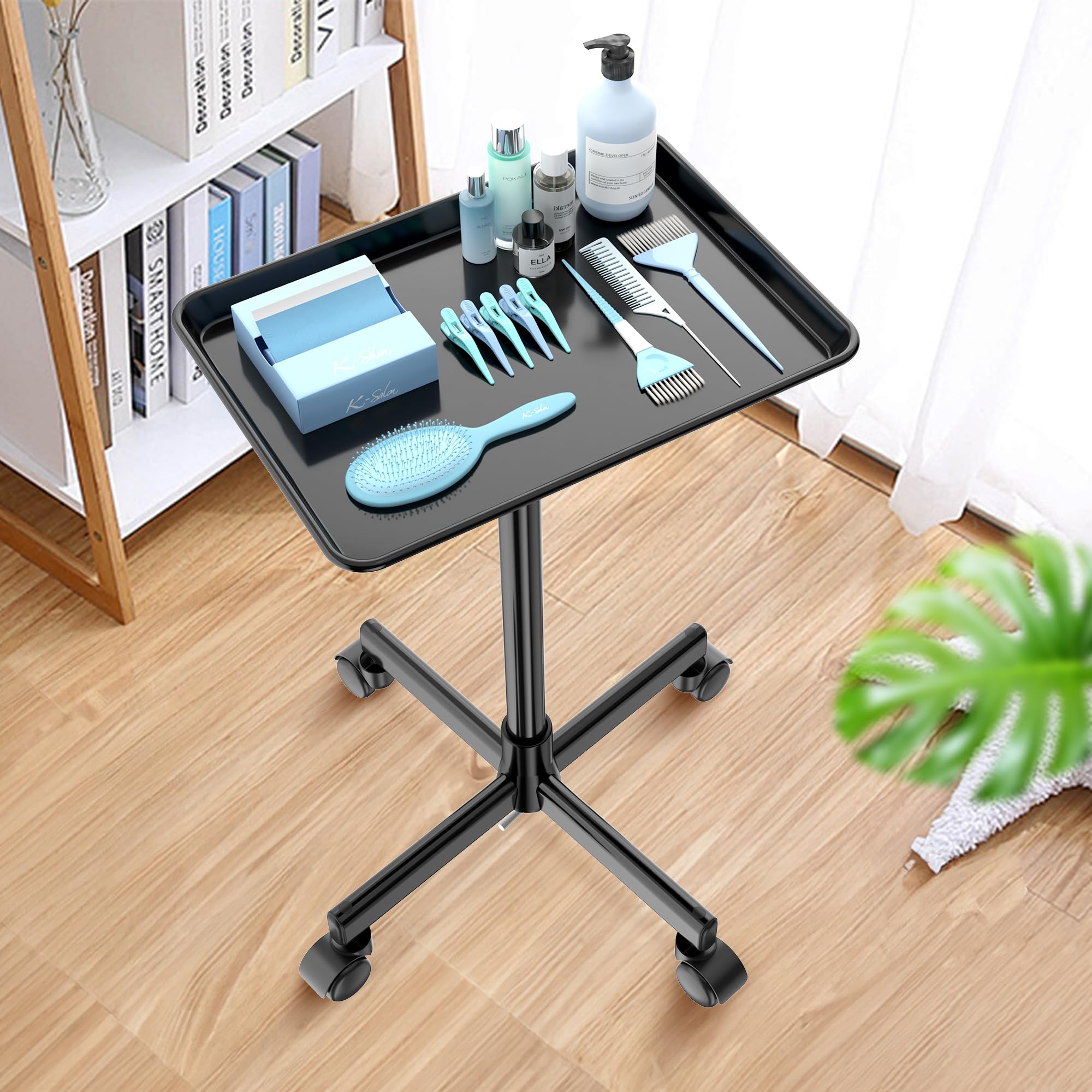 Aluminum Hair Salon Tray Rolling Trolley Station