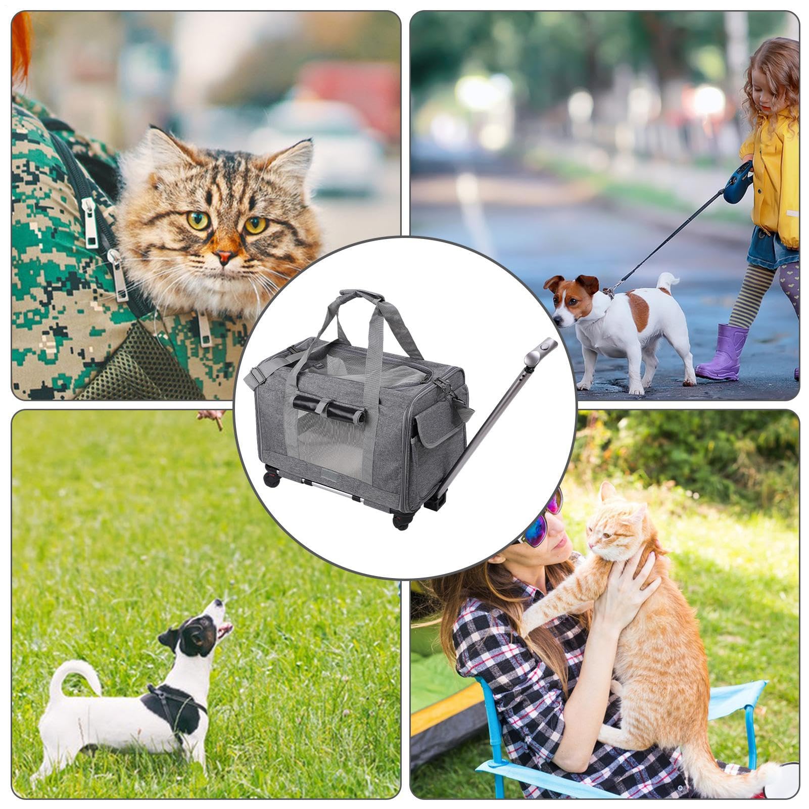 Reisefüller für Haustierträger - Katzenträger, Tragetasche für Haustiere | von der Fluggesellschaft zugelassene Tote | Hundekatzeneinheit weich,