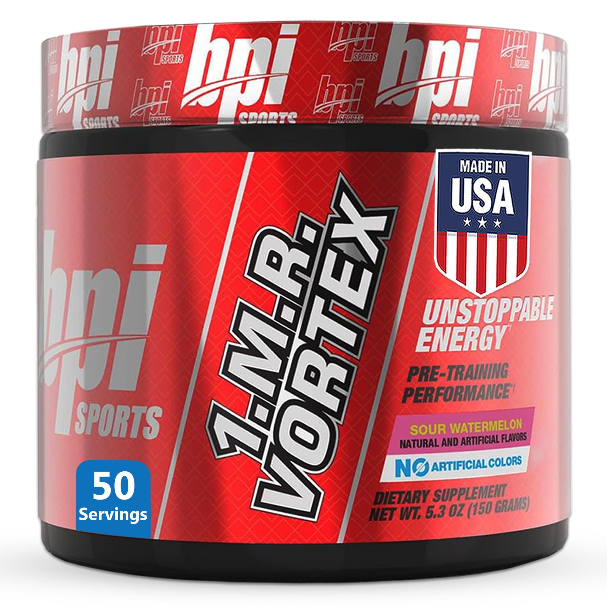 BPI Sports Pre-Training Sour Watermelon Powder 1MR Vortex - 150g