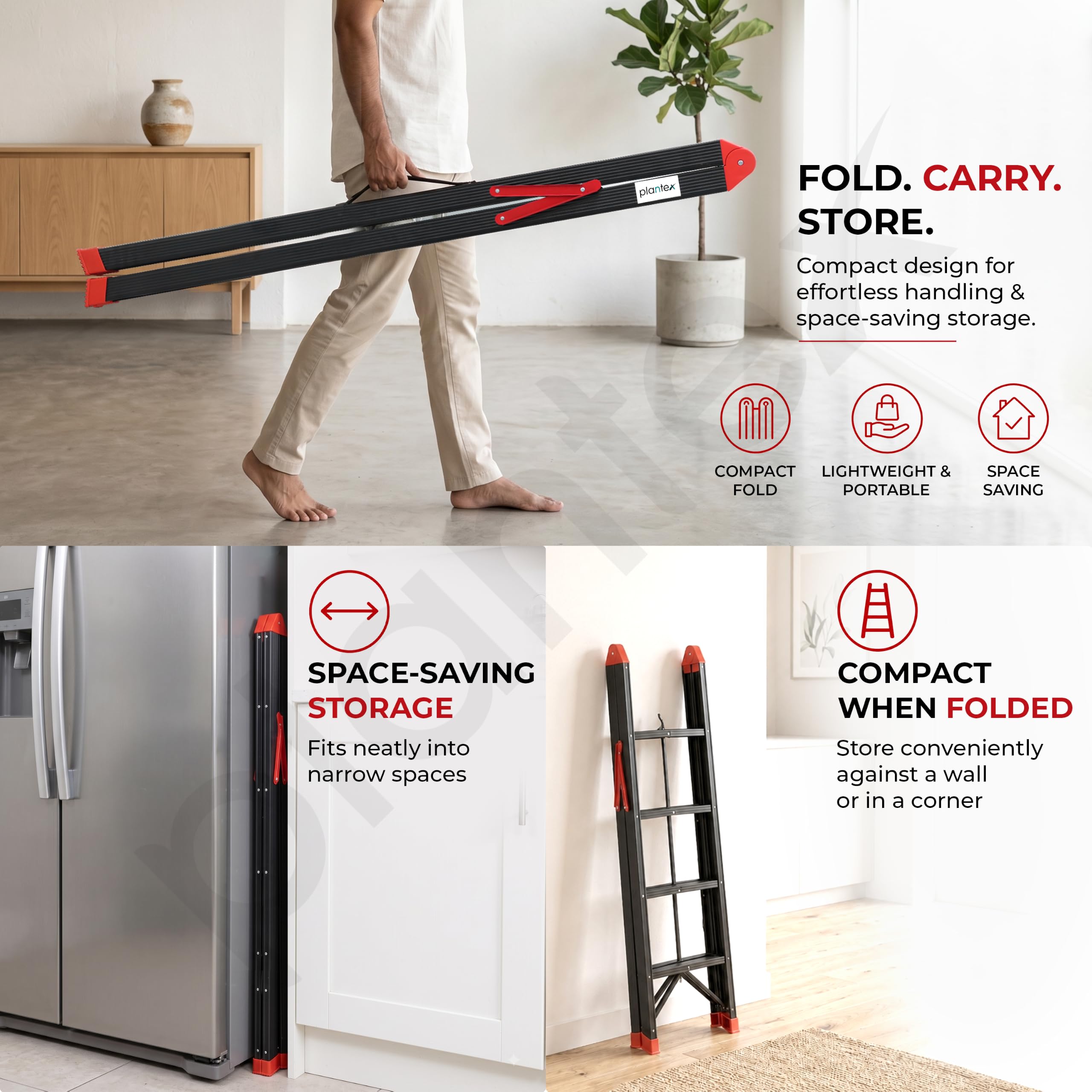 Plantex Ultrafold Ladder - Space-Saving Step Ladder -8 Plantex Ultrafold Ladder - Space-Saving Step Ladder -8