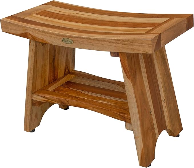 EcoDecors ED966 Serenity Shower Bench, Natural : Health & Household