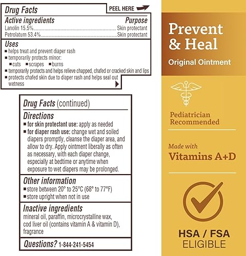 Miniatura 2 de A+D Pomada original, salpullido del pañal y fórmula del cuidado de la piel multiuso 1 lb, 1, 1