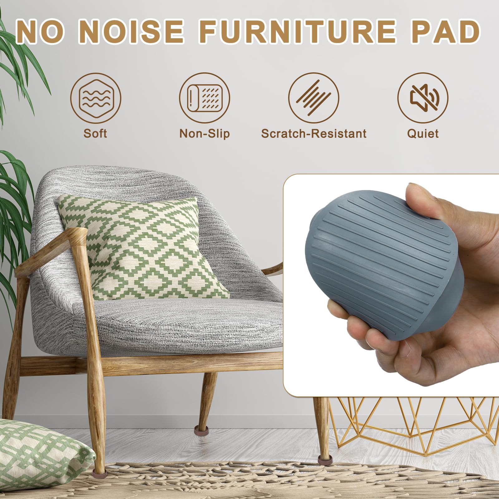 PATIKIL 3.3 Inch Rubber Furniture Pads - Image 4