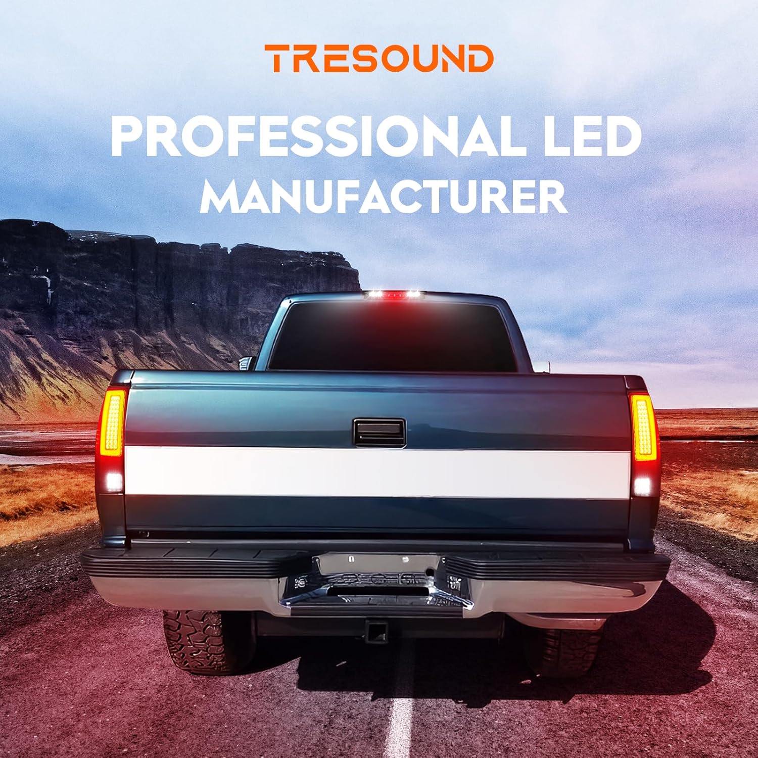 Tail Light + 3rd Third Brake Cargo Lamp for 2004 2005 2006 2007 2008 Ford F-150, High Mount Stop Light Rear LED Taillight Assembly, FO2800182 FO2801182 5L3Z13405CA 6L3Z13405BA 4L3Z13405AA