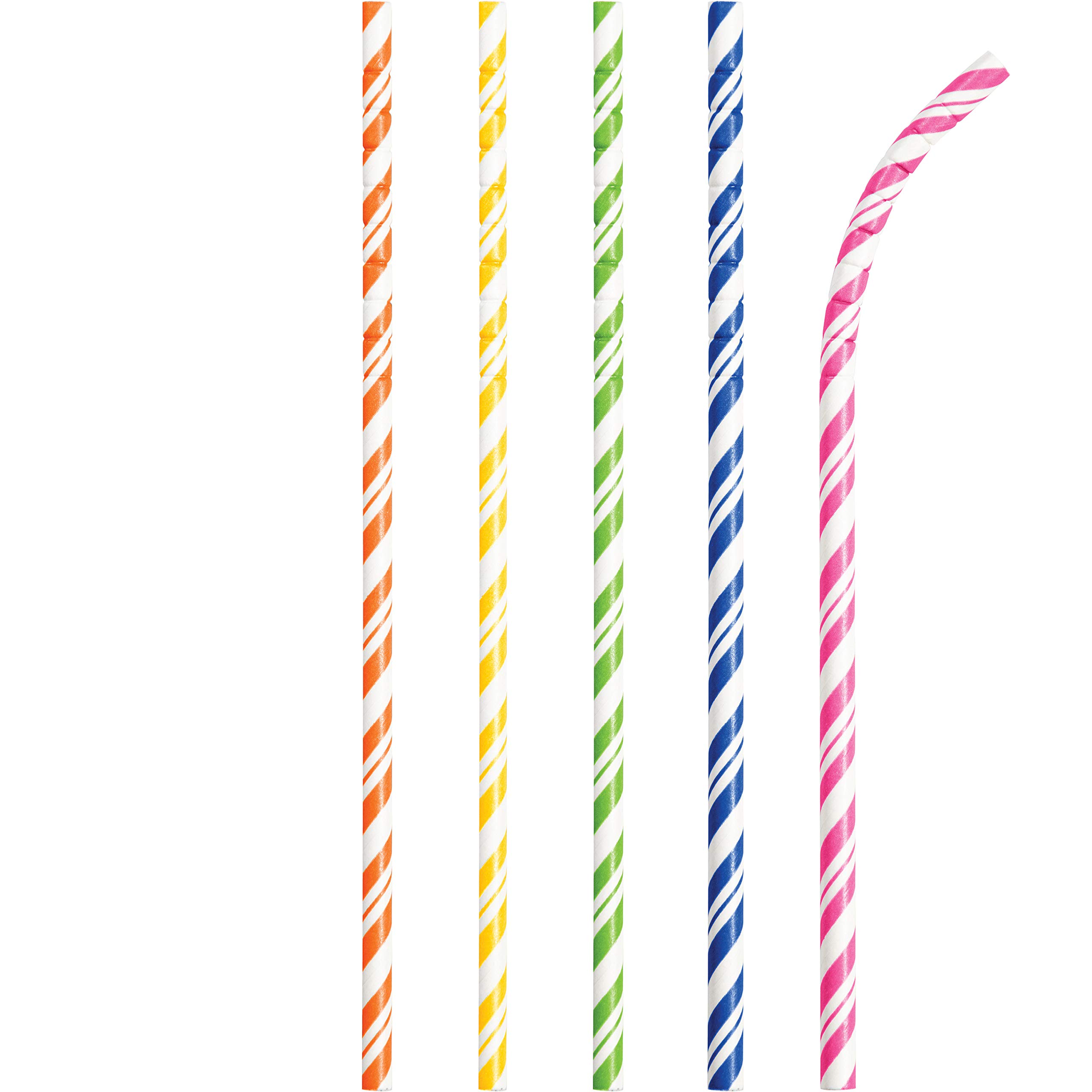 Creative ConvertingMulticolor Paper Straw 24ct