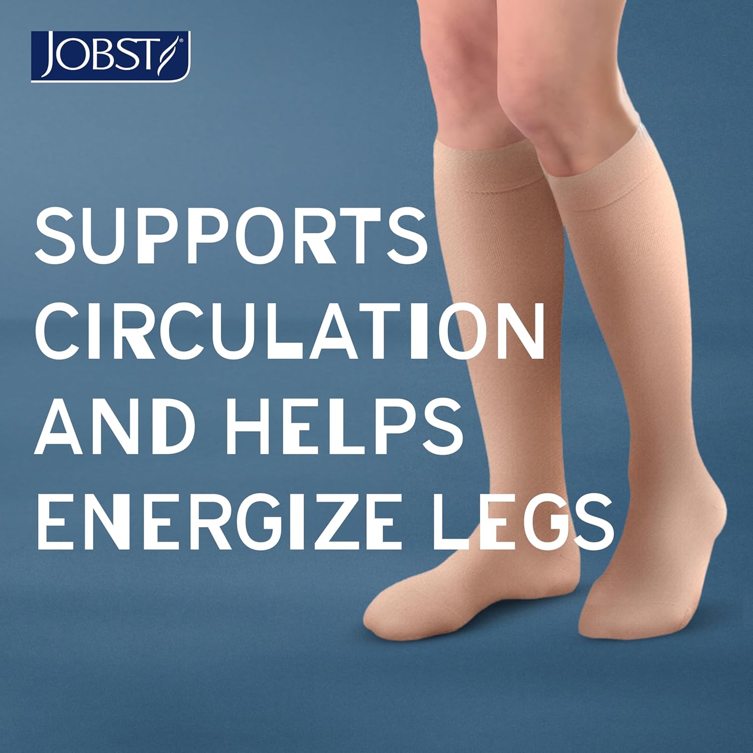 JOBST ACTIVA Opaque 15-20 mmHg Compression Socks for Women and Men, Knee High, Closed Toe, Silky Beige, Medium - Image 7