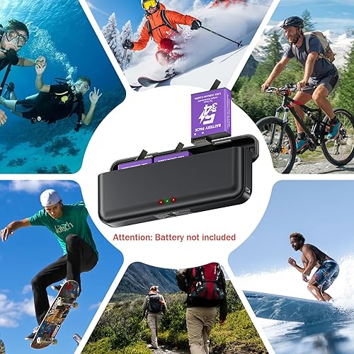 Miniatura 6 de Osmo Action 5 Pro - Cargador de batería para DJI Action 5 Pro, Osmo Action 4 y Osmo Action 3  Funda de carga rápida de triple ranura totalmente