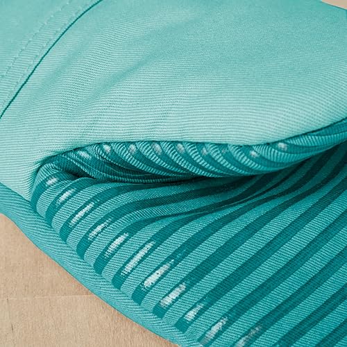 Miniatura 3 de KitchenAid Beacon - Juego de mini guantes de horno antideslizantes de dos tonos, color cielo aguamarina, 5.5 x 8 pulgadas, 2 piezas