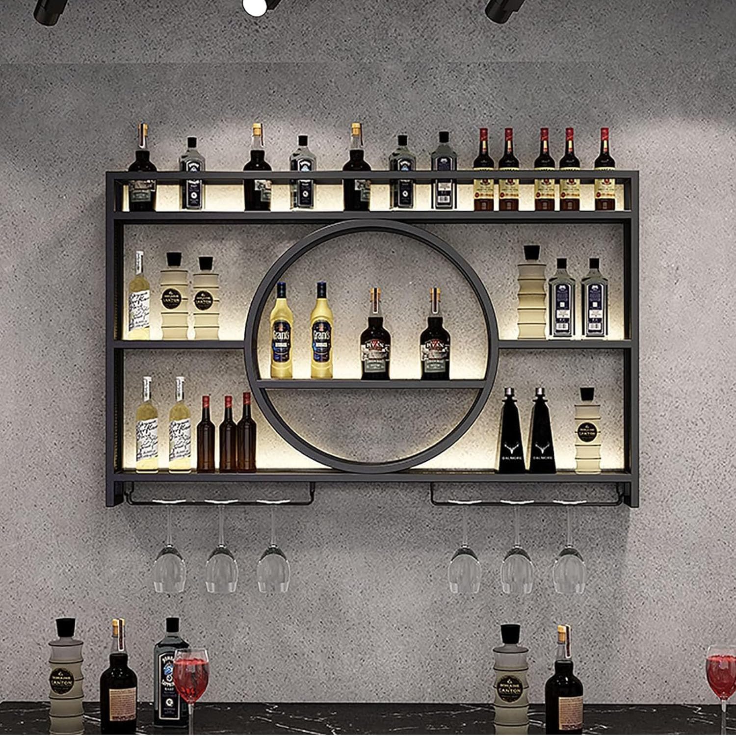 Étagère de plafond suspendu pour cuisine afin d'optimiser le rangement du vin