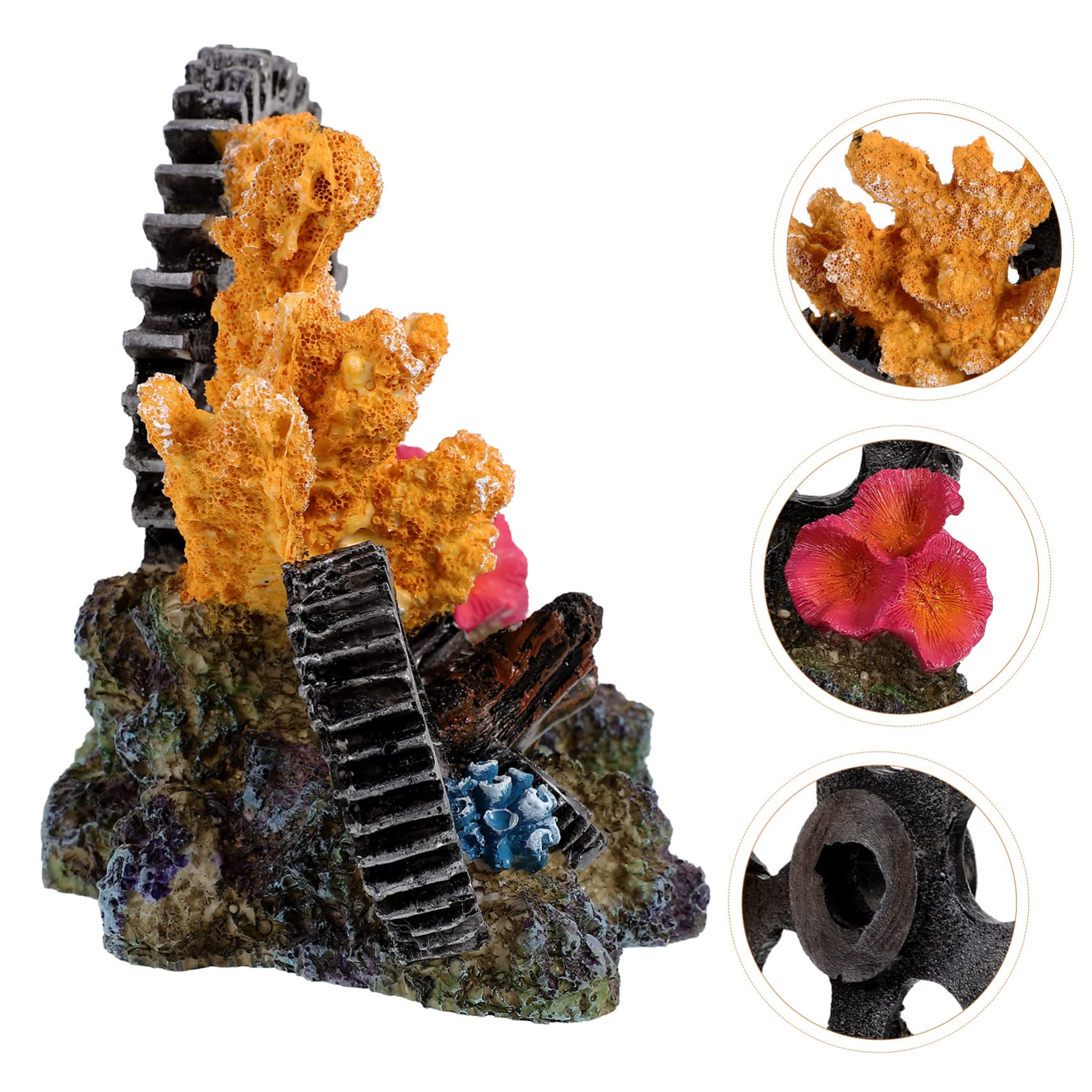 POPETPOP Adornos De Resina para Acuario Decoración De Resina para Acuario para Uso Peceras Rocas De Pecera