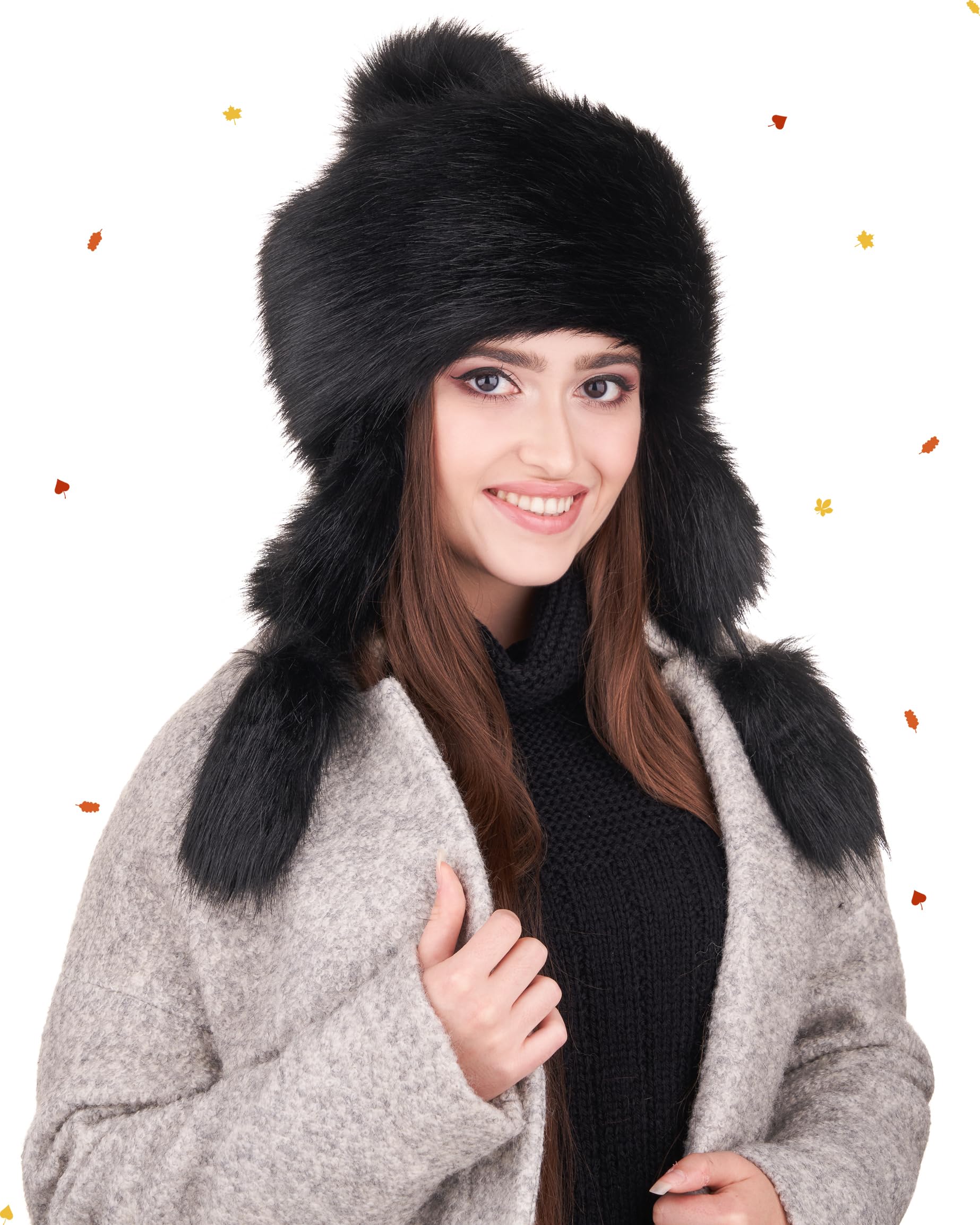 Futrzane Classic Mütze mit Ohrenklappen - Fliegermütze Damen - Russische Hut